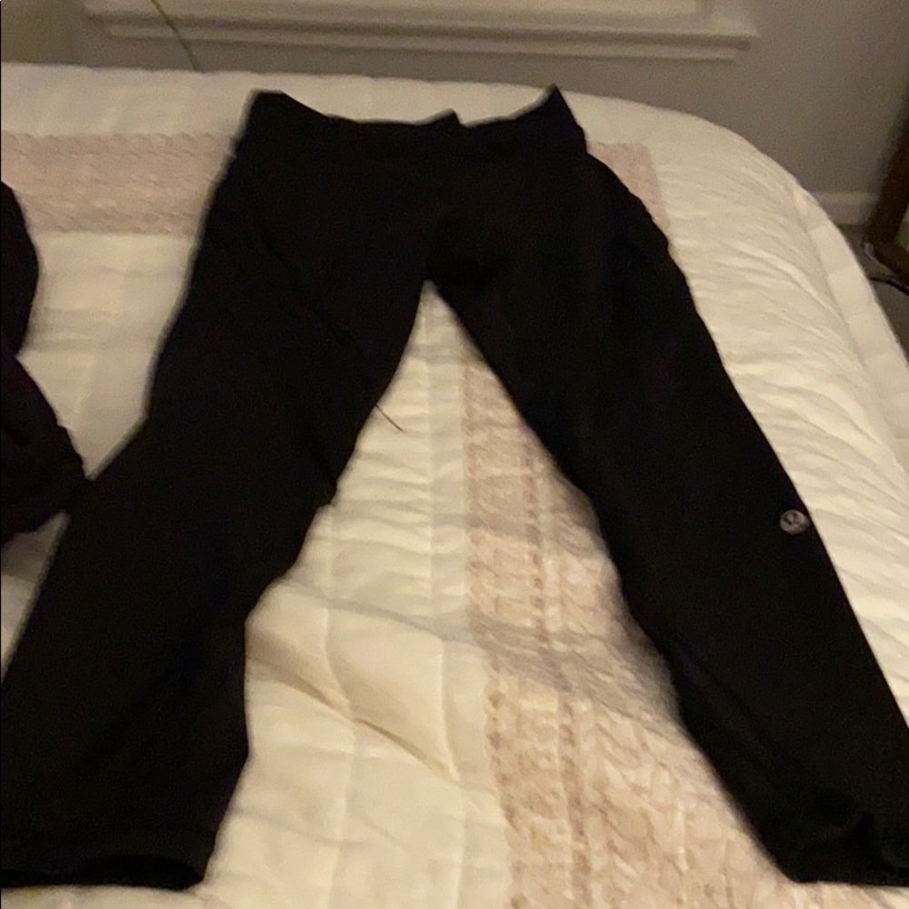 Lululemon gently used laced black leggings